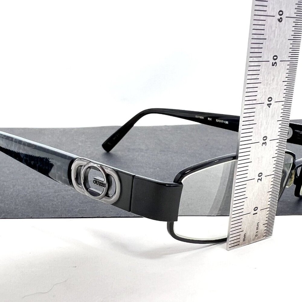 Guess Eyeglasses Frames GU1606 BLK Black Gray Rectangular 53-17-135 - Picture 10 of 11